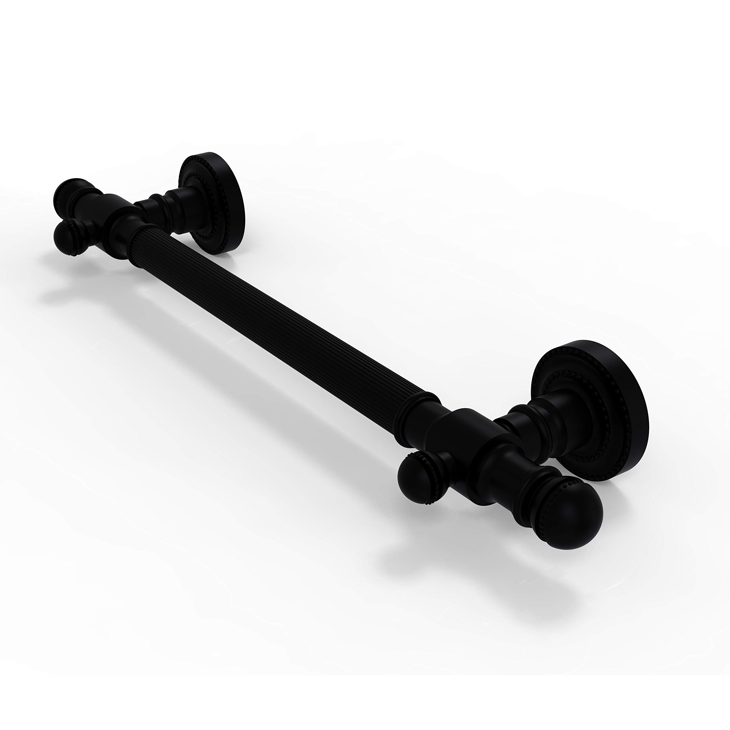 Allied Brass DT-GRR-32 32 inch Reeded Grab Bar, Matte Black