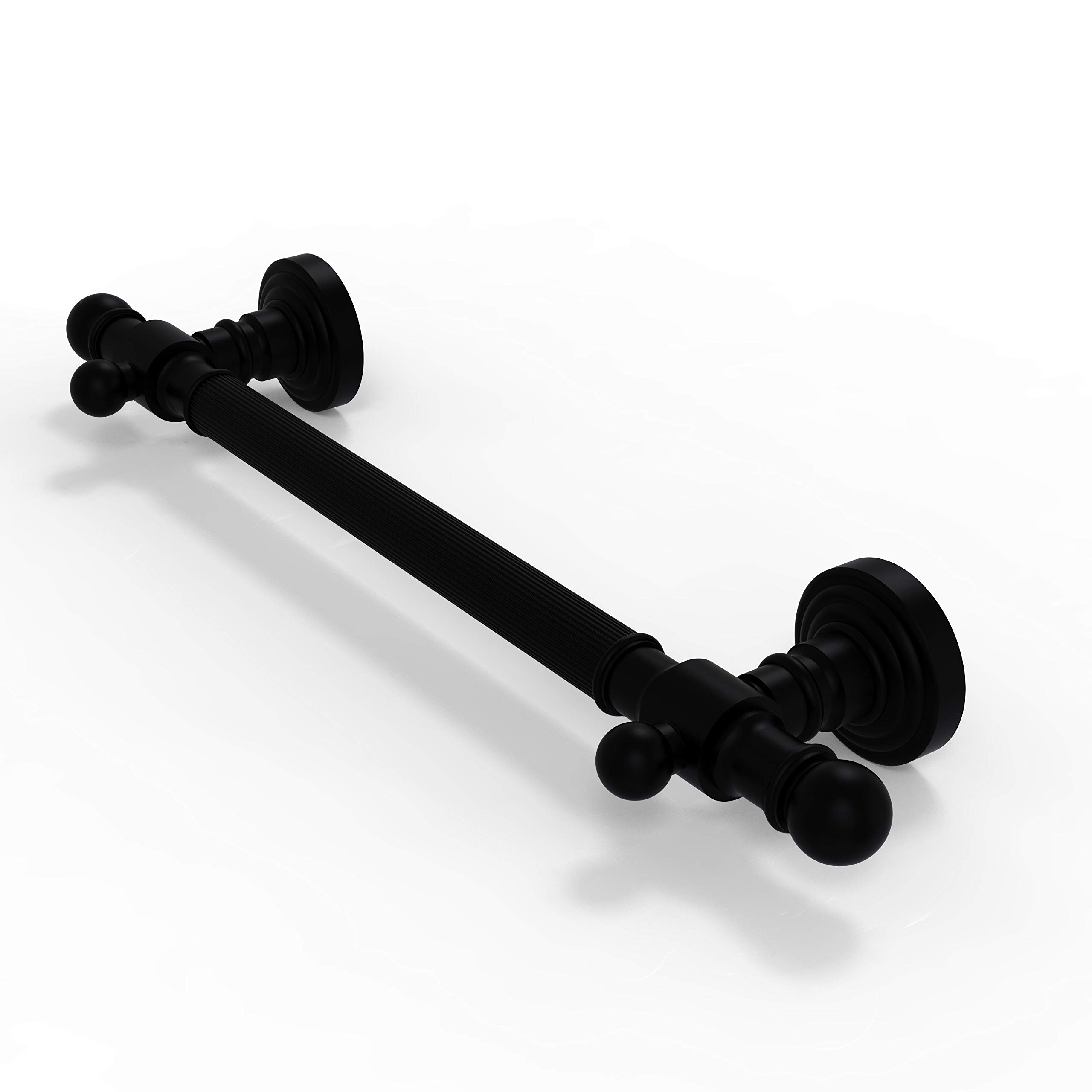 Allied Brass WP-GRR-32 32 inch Reeded Grab Bar, Matte Black