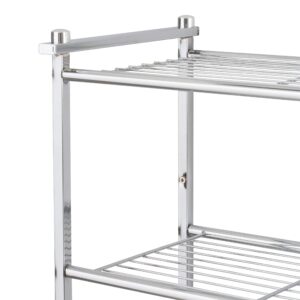 Organize It All Chrome 2 Tier Wall Mounting Bathroom Rack with Towel Bars