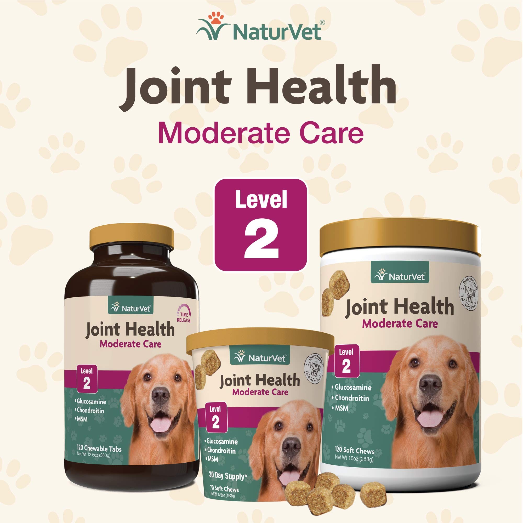 NaturVet Joint Health Time Release Level 2-Maximum Hip & Joint Dog Supplement