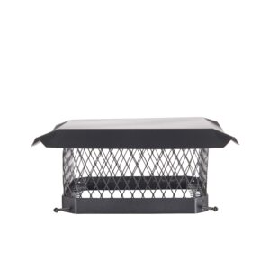 shelter sc1313 galvanized steel chimney cap, fits outside tile, 13" x 13"