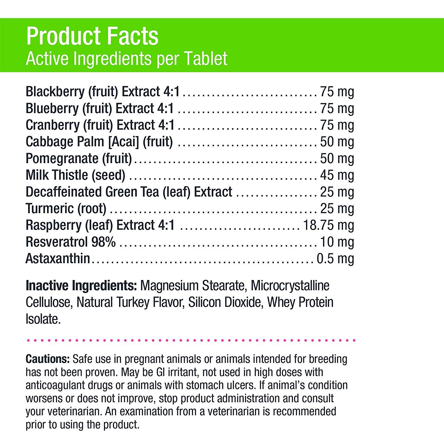 Only Natural Pet Whole Food Antioxidant Green Tea & Berry Antioxidant Vitamin Supplement Blend for Dogs & Cats to Support A Healthy Immune System, Fight Free Radical Damage - 60 Soft Chews