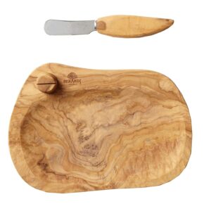 Berard Olive-Wood Handcrafted Butter Dish and Knife