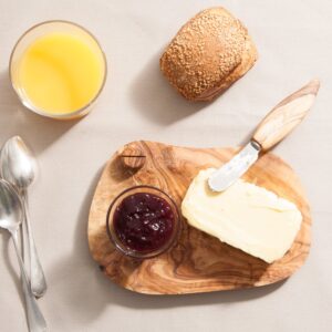 Berard Olive-Wood Handcrafted Butter Dish and Knife