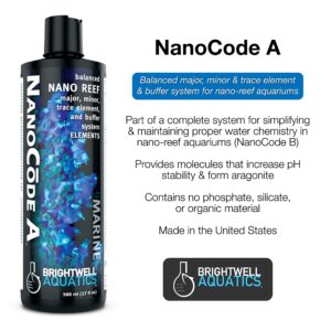 Brightwell Aquatics NanoCode A - Major, Minor and Trace Elements for Nano Reef Aquariums