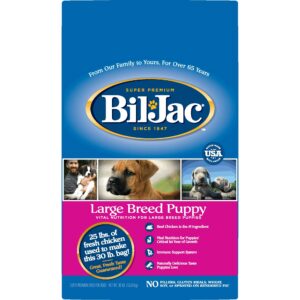 Bil-Jac Large Breed Puppy Food Formula Dry Dog Food 30lb Bag - Super Premium Since 1947