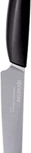 Kyocera Advanced Ceramic Revolution Series 5-inch Micro Serrated Tomato, Utility Knife, Black Blade