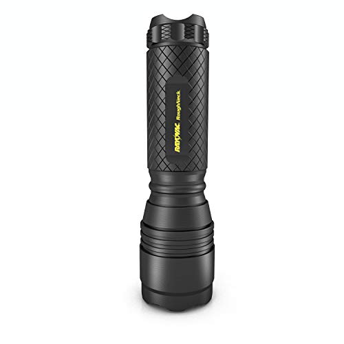 Rayovac Roughneck LED Flashlight, Bright Flashlight for Running, Camping Gear and Emergencies, EDC Flashlight with Holster and AAA Batteries Included, Pack of 1