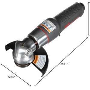 Ingersoll Rand 3445MAX Air Angle Grinder/Cutoff Tool, 4.5" Wheel, 12,000 rpm, 0.88 hp, 5/8"-11 Thread, Rear Exhaust