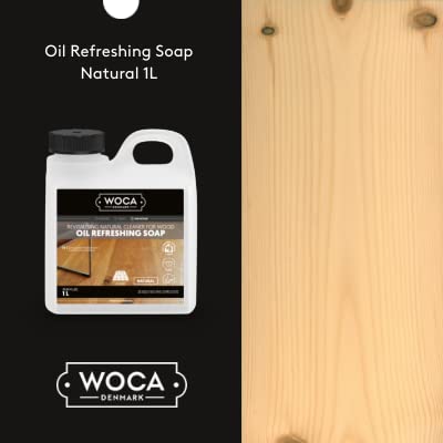 WOCA Oil Refreshing Soap, Natural 1L - Concentrated Wood Cleaner for oil finished hardwood floors, tables, millwork, cutting boards, countertops and butcher block