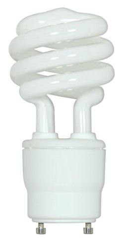 Satco S8205 18 Watt (75 Watt) 1200 Lumens Mini Spiral CFL Soft White 2700K GU24 Base Light Bulb