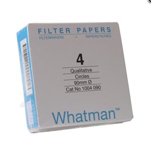 Whatman 1004-047 Quantitative Filter Paper Circles, 20-25 Micron, 3.7 s/100mL/sq inch Flow Rate, Grade 4, 47mm Diameter (Pack of 100)