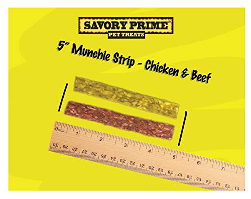 Savory Prime 36-Pack Munchie Strips, 5-Inch, Chicken And Beef