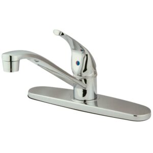 kingston brass kb5710 chatham single lever handle kitchen faucet without sprayer, 8-inch, polished chrome