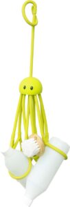 formverkert octopus shower caddy (in green)- shower gel shampoo conditioner brush razors toys accessories holder, 9 slots, fits all sized bottles, stylish fun bath shower organizer, designed in sweden