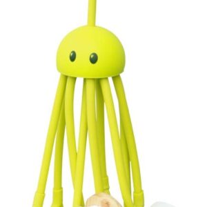 Formverkert Octopus Shower Caddy (in Green)- Shower Gel Shampoo Conditioner Brush Razors Toys Accessories Holder, 9 Slots, Fits All Sized Bottles, Stylish Fun Bath Shower Organizer, Designed in Sweden