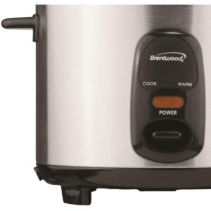 Brentwood Rice Cooker, 5-Cup, Stainless Steel