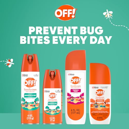 OFF! Family Care Insect & Mosquito Repellent I, Smooth & Dry Bug Spray for the Beach, Backyard, Picnics and More, 2.5 oz. (Pack of 12)