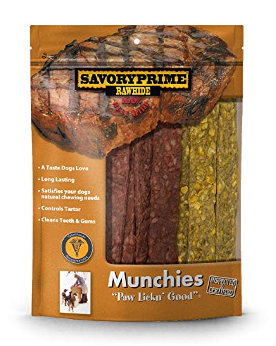 Savory Prime 36-Pack Munchie Strips, 5-Inch, Chicken And Beef