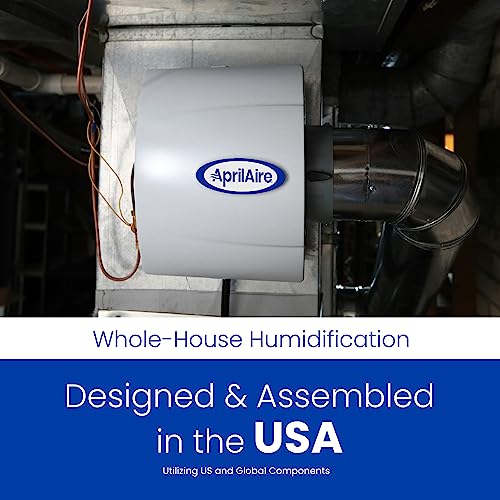 AprilAire 500 Whole-House Humidifier, Automatic Compact Furnace Humidifier, Large Capacity Whole-House Humidifier for Homes up to 3,600 Sq. Ft., White