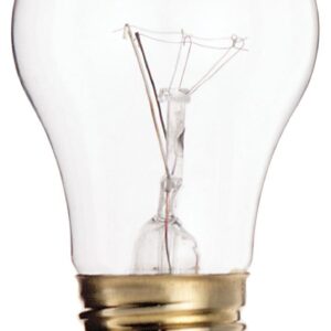 Satco S3948 130-Volt 15 Watt A15 Appliance Heavy Duty Clear Light Bulbs - 2 per Package