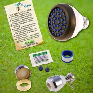 Super Saver Special Low Flow Shower Head | Kitchen & Bathroom Aerators & Toilet Leak Detecting Dye Tablet Low Flow Kit