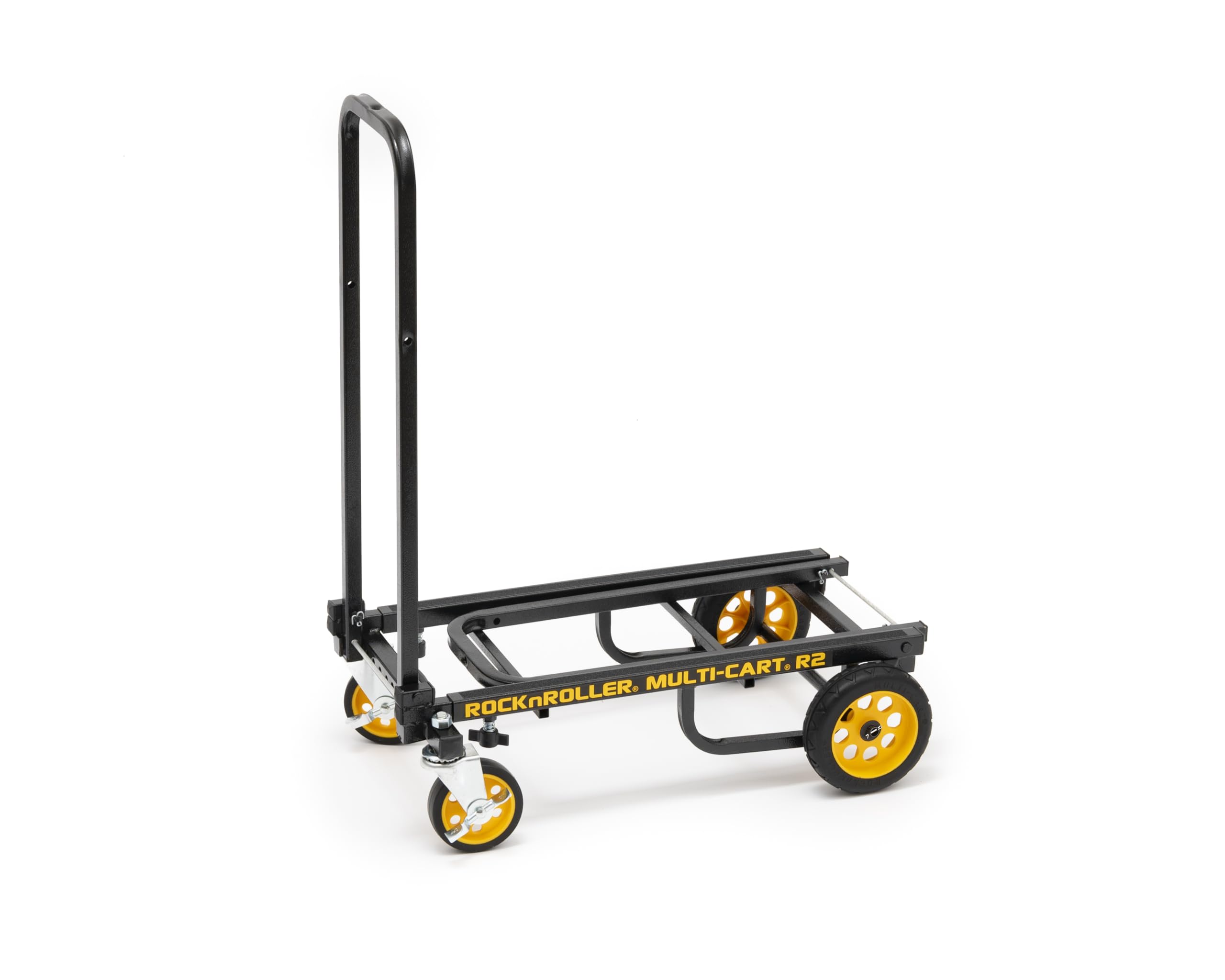 Rock-N-Roller R2RT (Micro) 8-in-1 Folding Multi-Cart/Hand Truck/Dolly/Platform Cart/26" to 39" Telescoping Frame/350 lbs. Load Capacity, Black