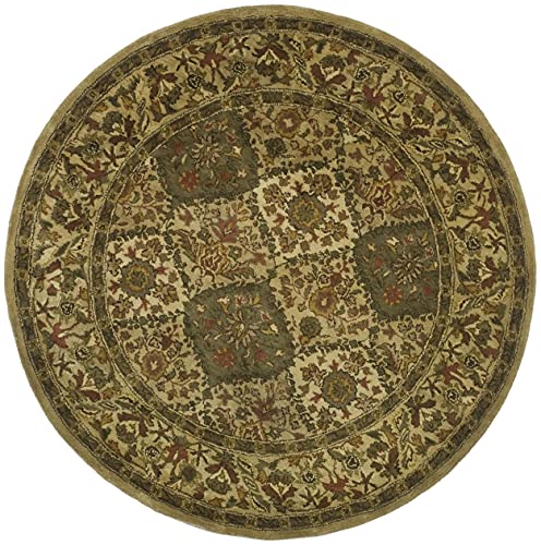 SAFAVIEH Antiquity Collection 6' Round Beige AT57D Handmade Traditional Oriental Premium Wool Area Rug