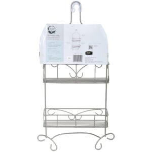 Zenna Home, Satin Nickel Shower Caddy, 2 Shelves