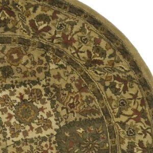 SAFAVIEH Antiquity Collection 6' Round Beige AT57D Handmade Traditional Oriental Premium Wool Area Rug