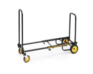 rock-n-roller r2rt (micro) 8-in-1 folding multi-cart/hand truck/dolly/platform cart/26" to 39" telescoping frame/350 lbs. load capacity, black