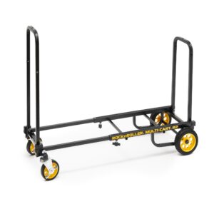 Rock-N-Roller R2RT (Micro) 8-in-1 Folding Multi-Cart/Hand Truck/Dolly/Platform Cart/26" to 39" Telescoping Frame/350 lbs. Load Capacity, Black