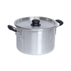 imusa usa, silver imu-60008 aluminum stock pot with lid 8 quart