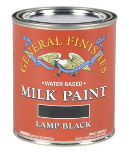 general finishes water based milk paint, 1 quart, lamp black