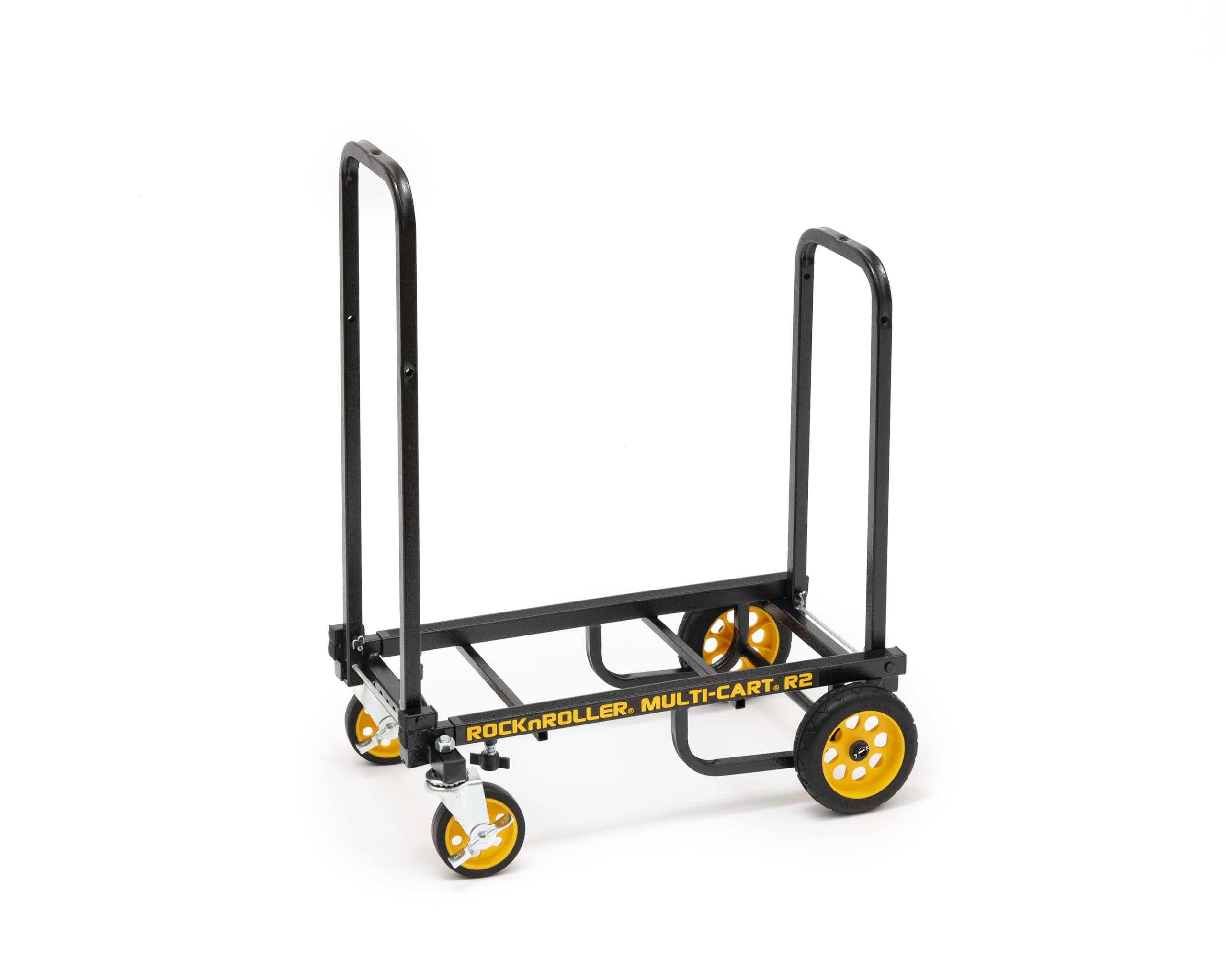 Rock-N-Roller R2RT (Micro) 8-in-1 Folding Multi-Cart/Hand Truck/Dolly/Platform Cart/26" to 39" Telescoping Frame/350 lbs. Load Capacity, Black