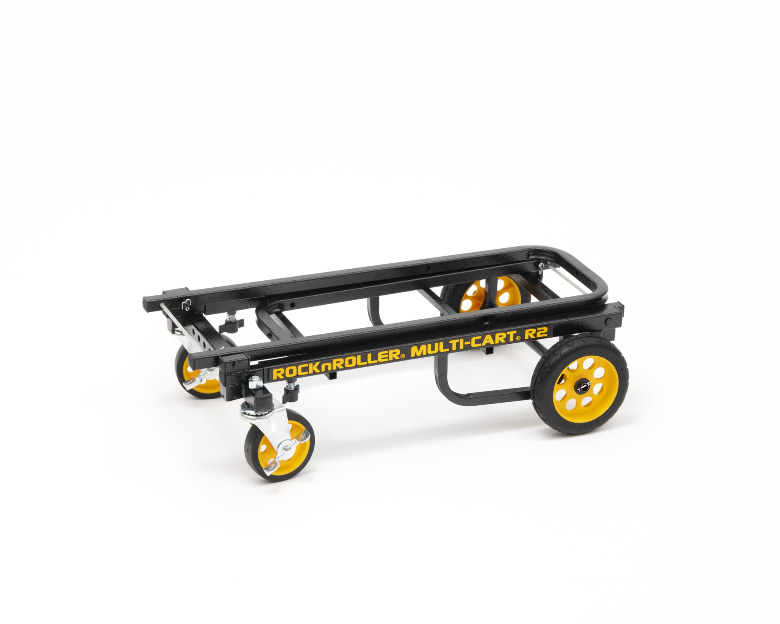 Rock-N-Roller R2RT (Micro) 8-in-1 Folding Multi-Cart/Hand Truck/Dolly/Platform Cart/26" to 39" Telescoping Frame/350 lbs. Load Capacity, Black