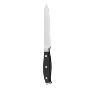 HENCKELS - 16910-131 HENCKELS Forged Premio Serrated Utility Knife, 5-inch, Black/Stainless Steel