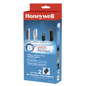 Honeywell Air Purifier Pre-Filters, B+ – 2 Pack, Captures Larger Airborne Particles, Reduces Dust, Odors & VOCs