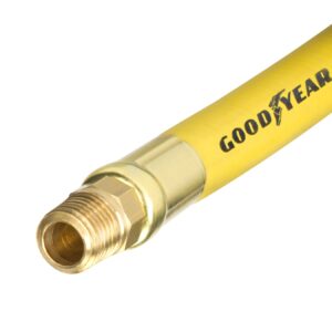 Goodyear 3' x 3/8" Rubber Whip Hose Yellow 250 Psi