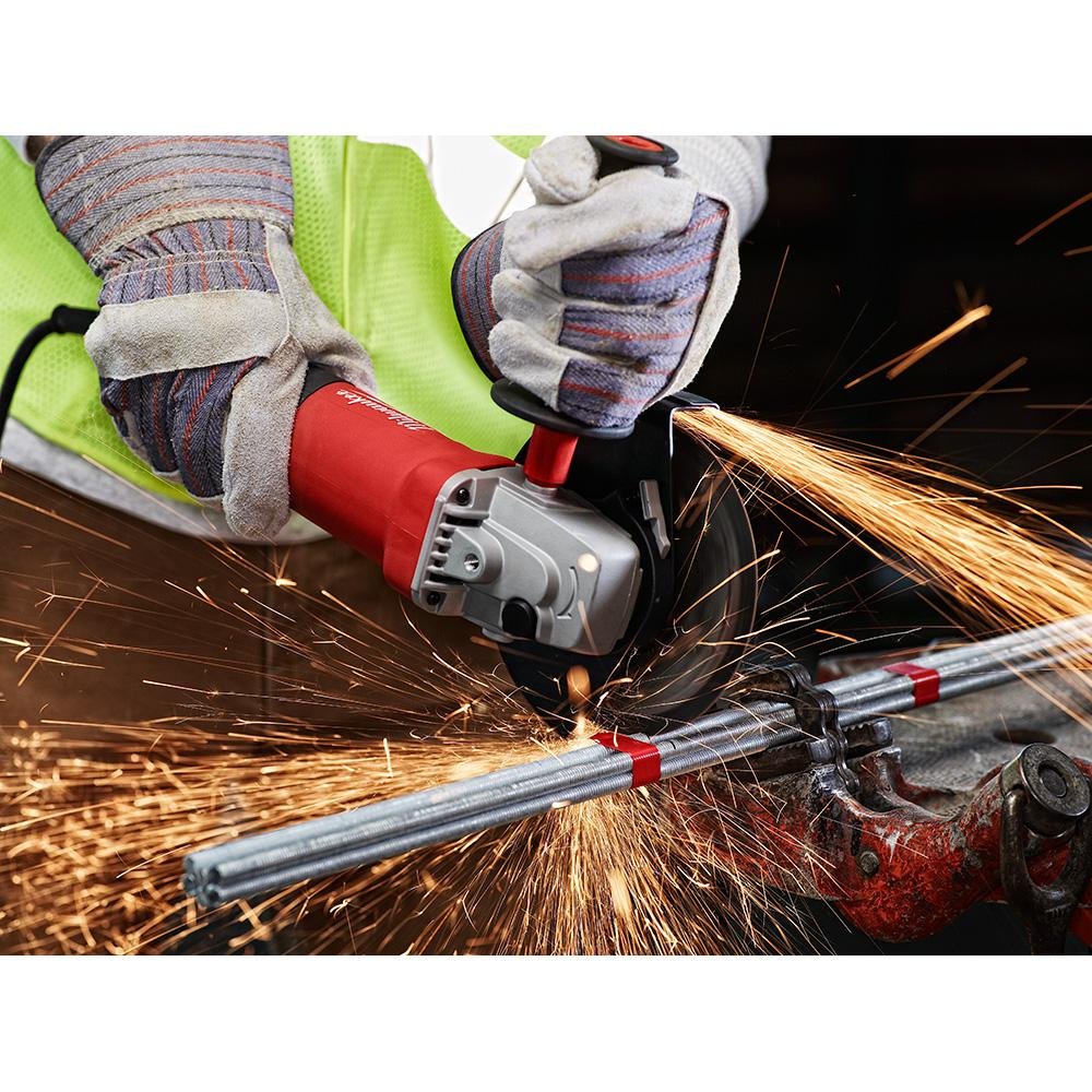 MILWAUKEE'S 6130-33 7 Amp 4-1/2" Small Angle Grinder, Red