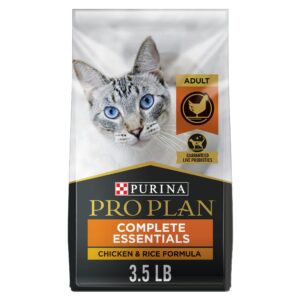 purina pro plan high protein cat food with probiotics for cats, chicken and rice formula - 3.5 lb. bag