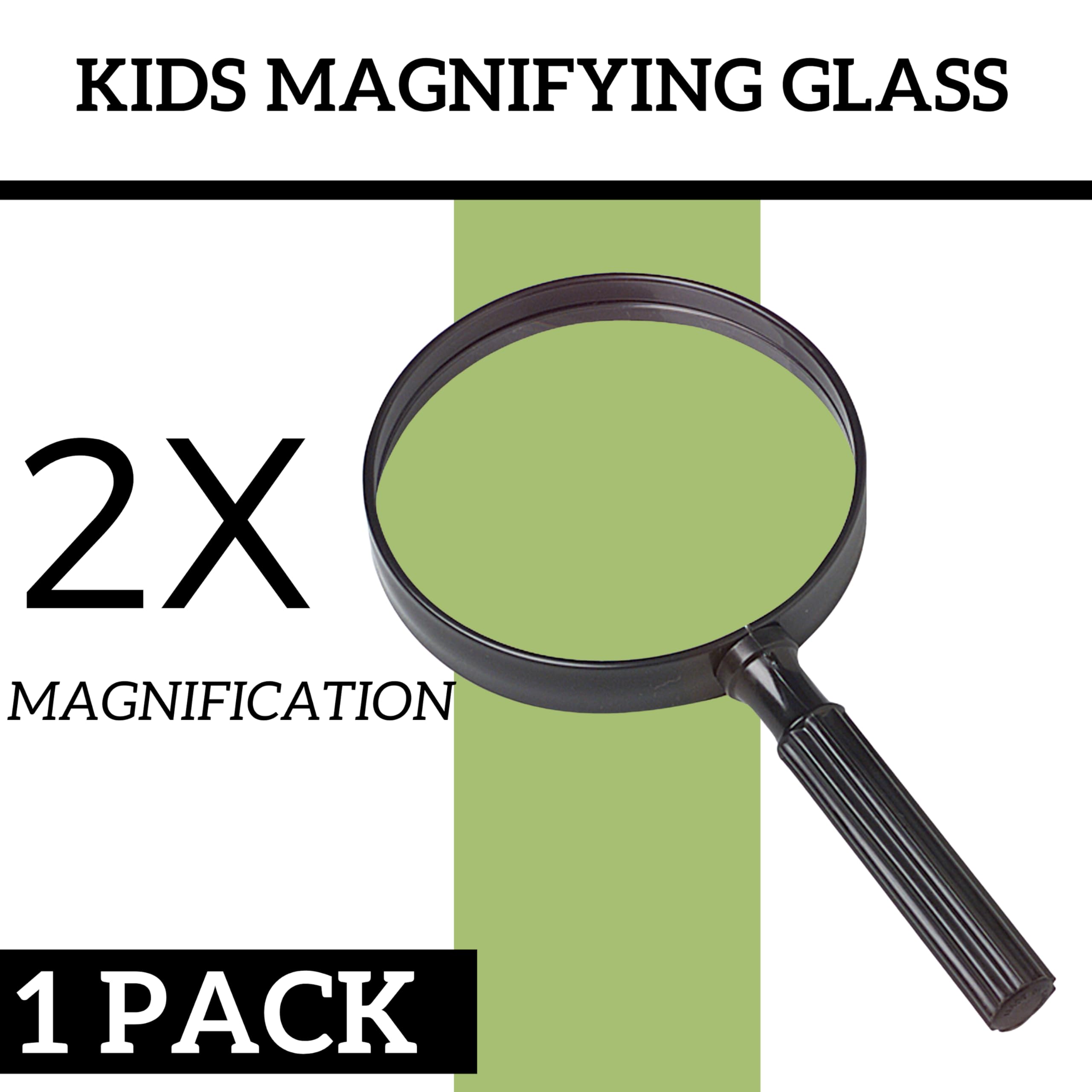 U.S. Toy US Toy One Jumbo 9" Plastic Magnifying Glass, Black