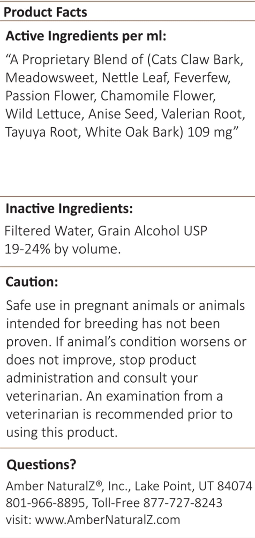 AMBER NATURALZ Petizol Simply Comfort Herbal Supplement for Dogs, Bird, Rabbit | Support for Occasional Discomforts and Normal Body Temperature | 1 Fluid Ounce Glass Bottle | Manufactured in The USA