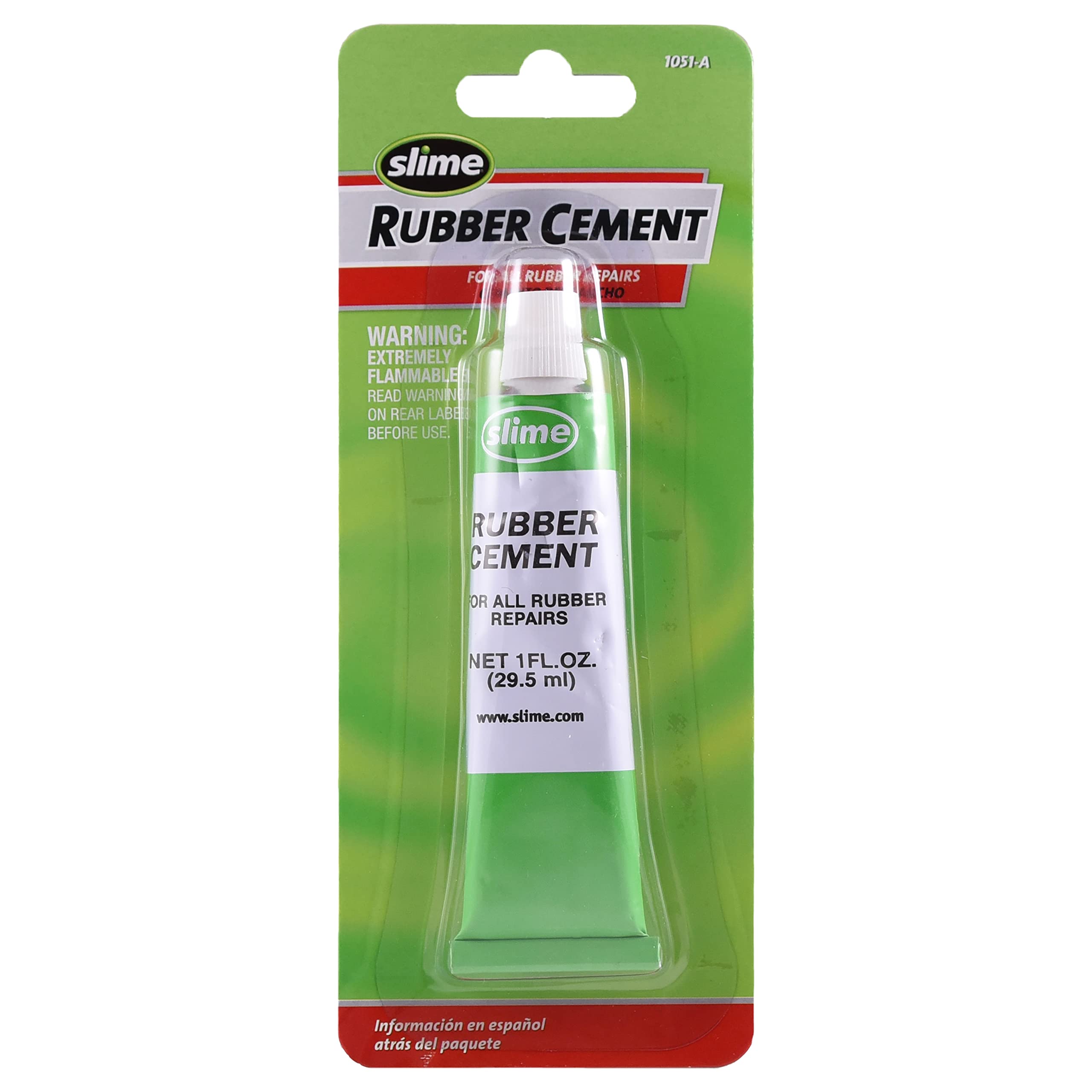 Slime 1051-A Rubber Cement, Tire Repair, use Plugs or Patches, 1 oz. Tube