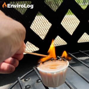 EnviroLog Firestarter Cups, 24 Count, for Bonfires, Fire Pits, BBQ Charcoal Grills, Smokers, Wood Fireplaces, & Camping - Made from Recycled Materials