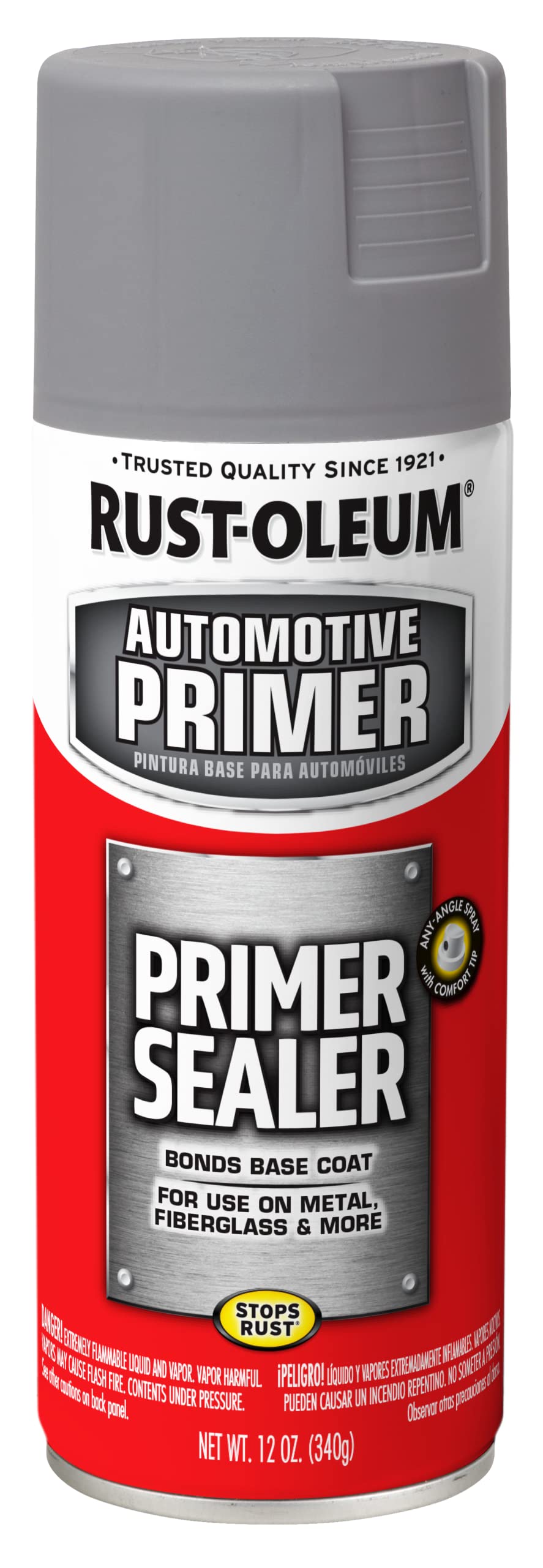 Rust-Oleum 249321 Primer Sealer Gray Aerosol 12Oz, 12 Fl Oz (Pack of 1), Grey, 11