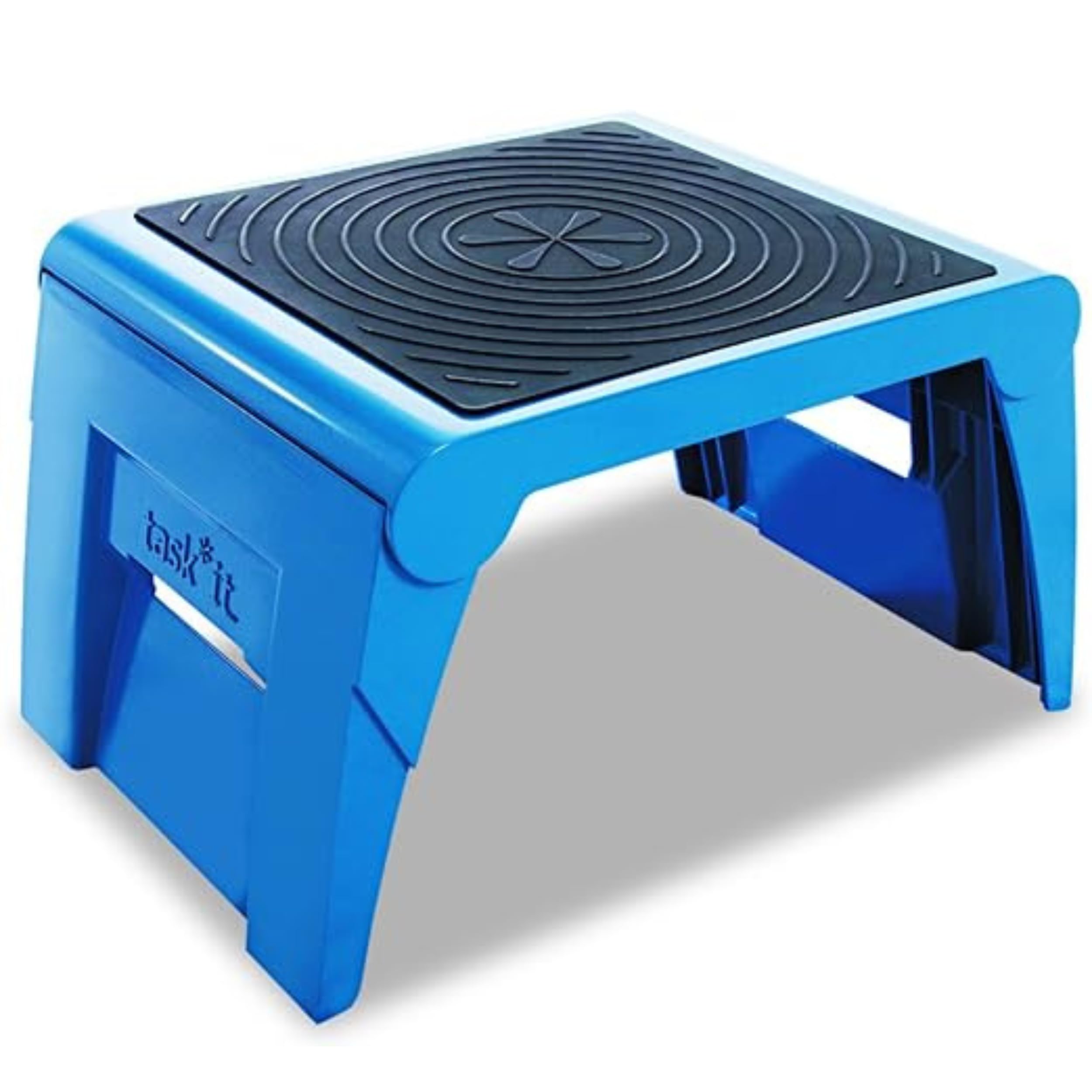 Cramer Folding Step Stool, 1-Step, 250 lb Capacity, 14w x 11.25d x 9.75h, Blue