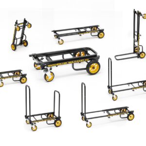 Rock-N-Roller R2RT (Micro) 8-in-1 Folding Multi-Cart/Hand Truck/Dolly/Platform Cart/26" to 39" Telescoping Frame/350 lbs. Load Capacity, Black