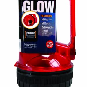 Life Gear - LG114 LED Glow Spotlight with Storage Compartment, Red Red/Red