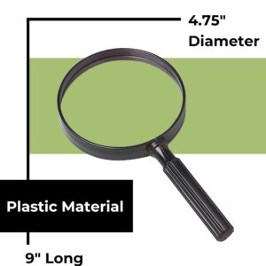 U.S. Toy US Toy One Jumbo 9" Plastic Magnifying Glass, Black